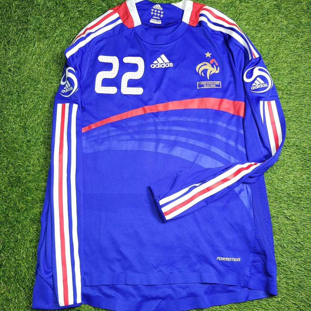 Ribery France 2008 Player Issue Long Sleeve Soccer Jersey Shirt M SKU# 646339